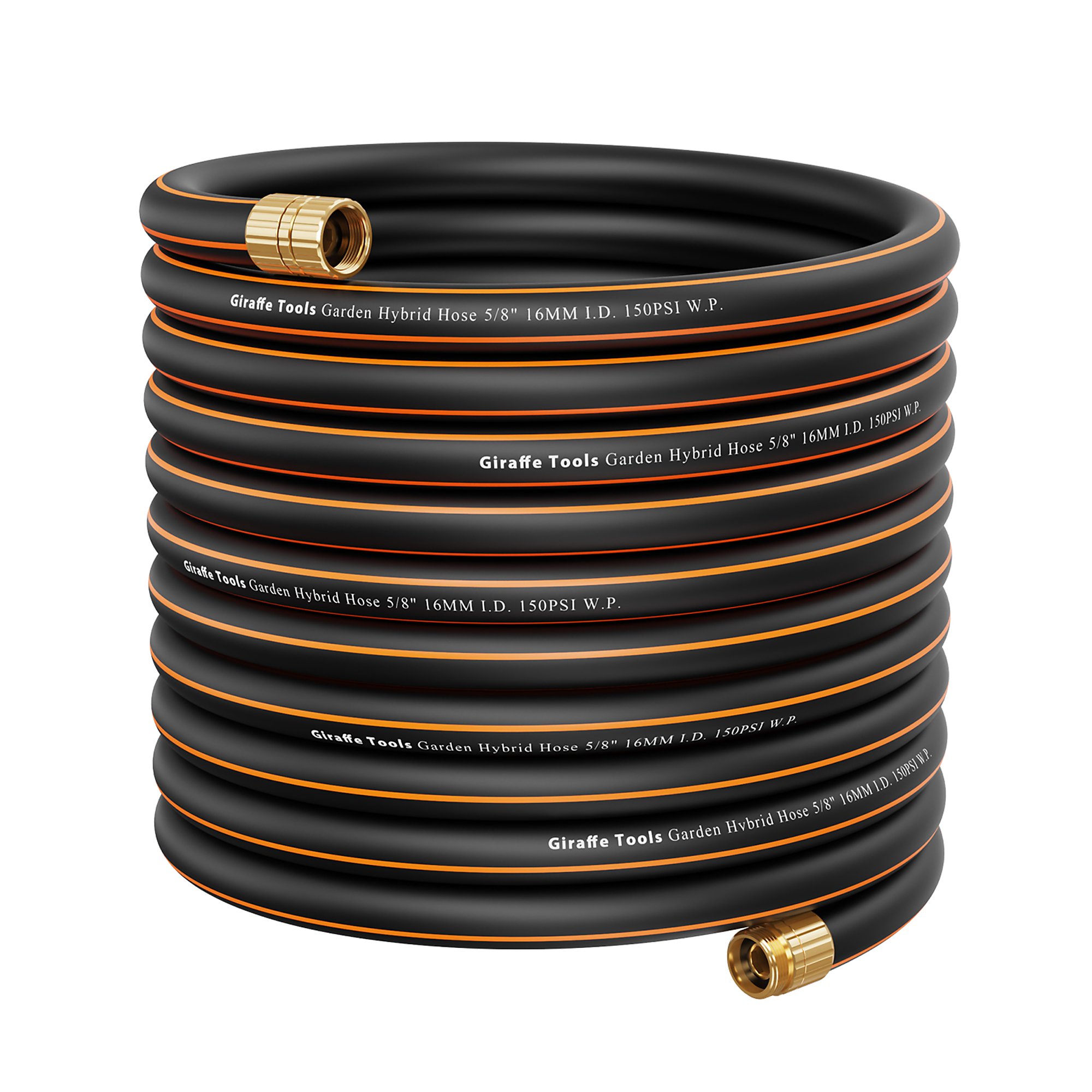 Giraffe Tools, Hybrid Custom Cut Length Garden Hose 5/8in. 75ft., Length 75 ft, Hose Connection Size 3/4 in, Max. Pressure 600 PSI, Model# SXGTG-75FTLT58US